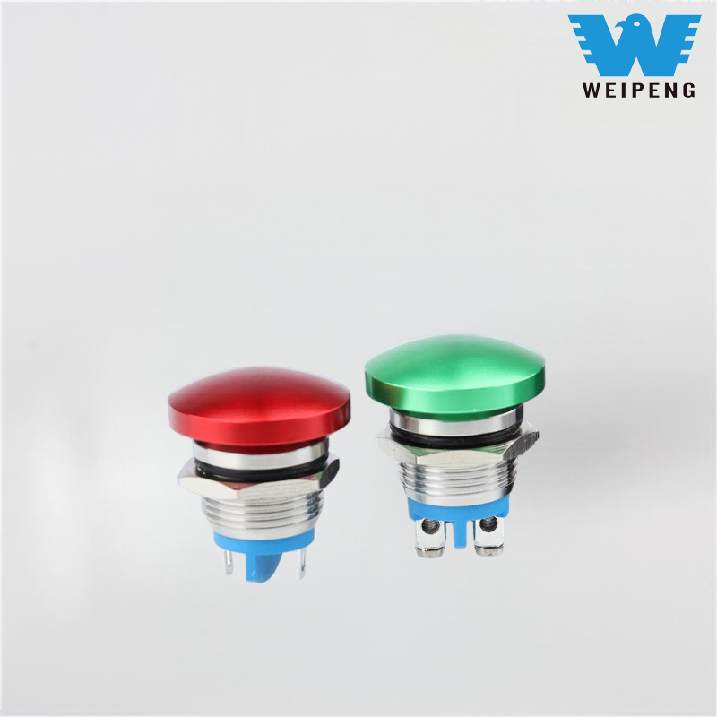 16mm Boletus Head Metal Waterproof ventilabis Button Switch