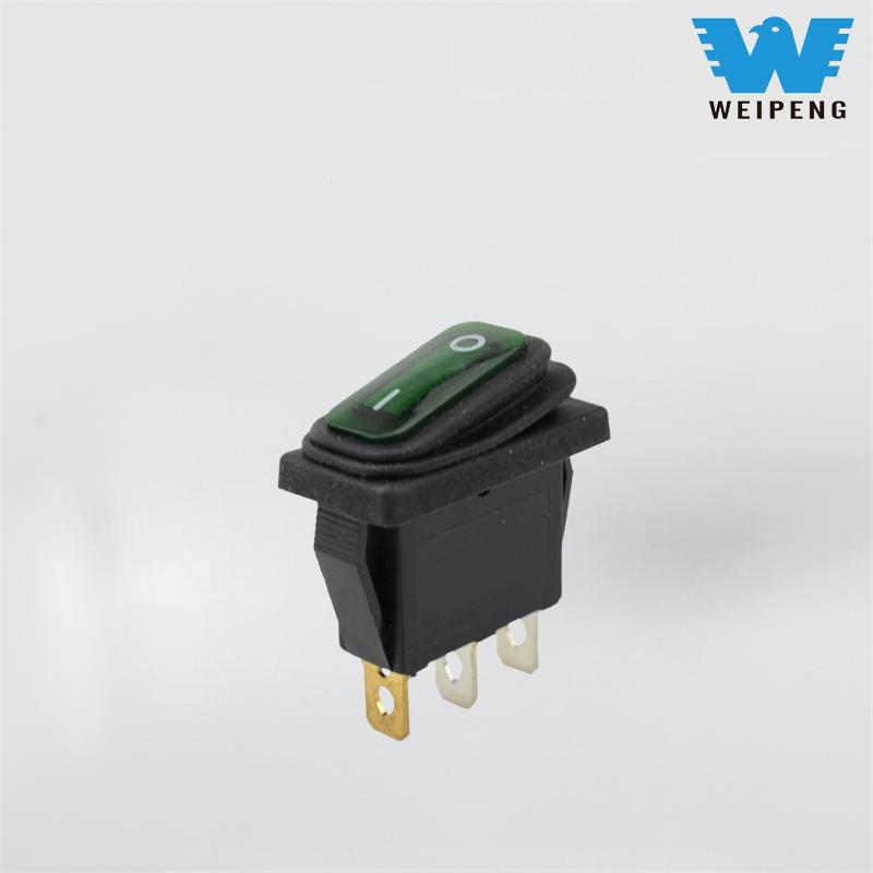 III-pin II-positione Rocker SWITCH Dustproof et oleum repugnans