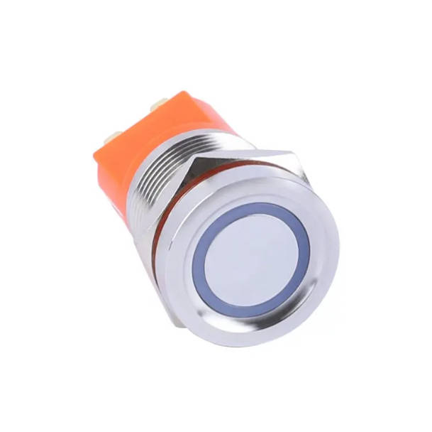 Plana Round Caput Steel Latching Piezo Switch