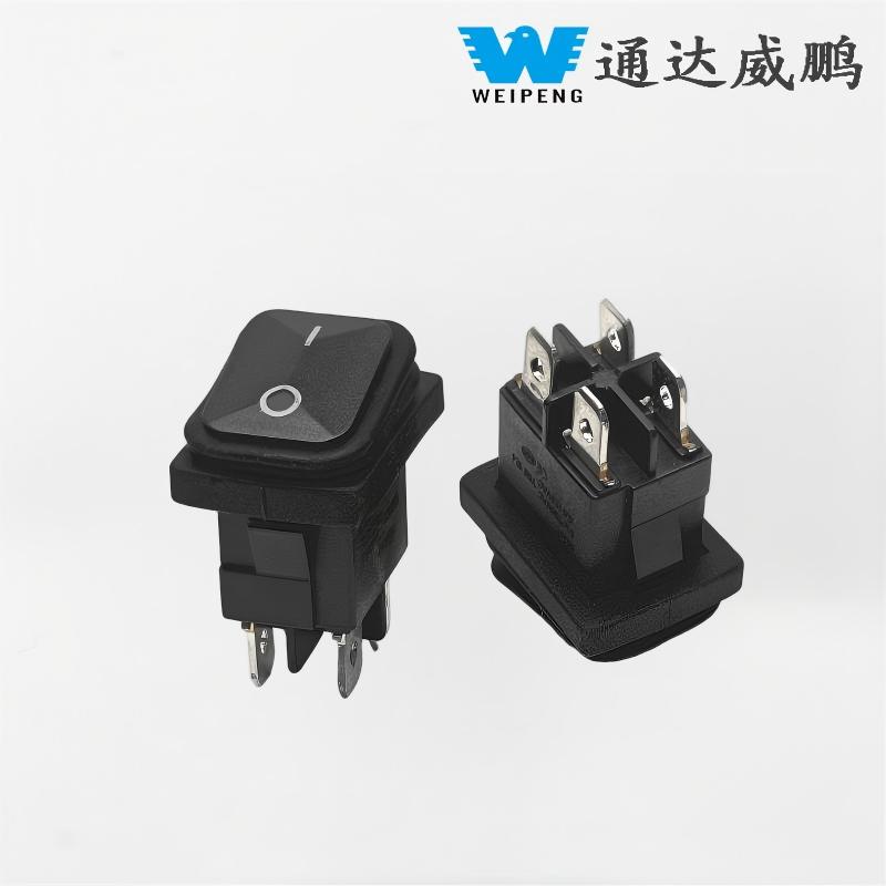 Kcd1-104 Nigrum IV-pin II-Position IMPERVIUS Rocker Switch