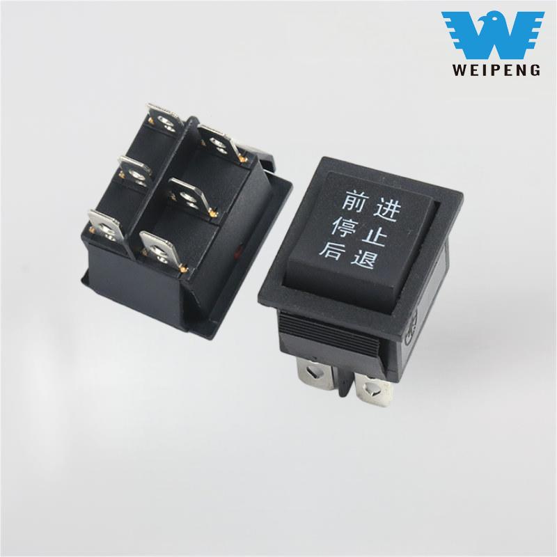 KCD4 Niger 31*25mm 6-pin 3-positio 16A 250V Rocker Switch