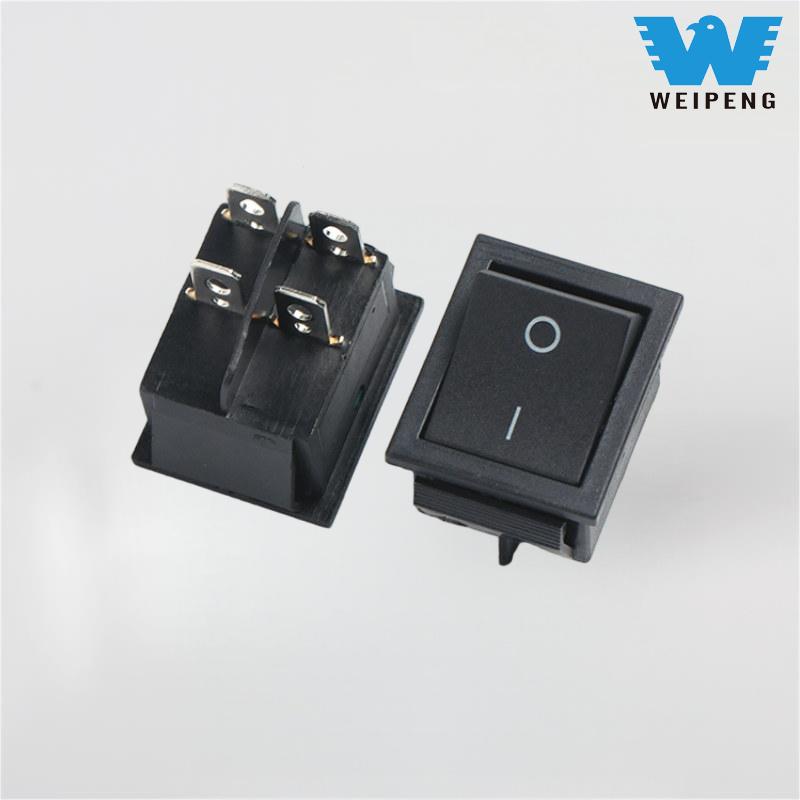 Kcd4 cymba-Type Rocker SWITCH II-Position Quattuor Terminal