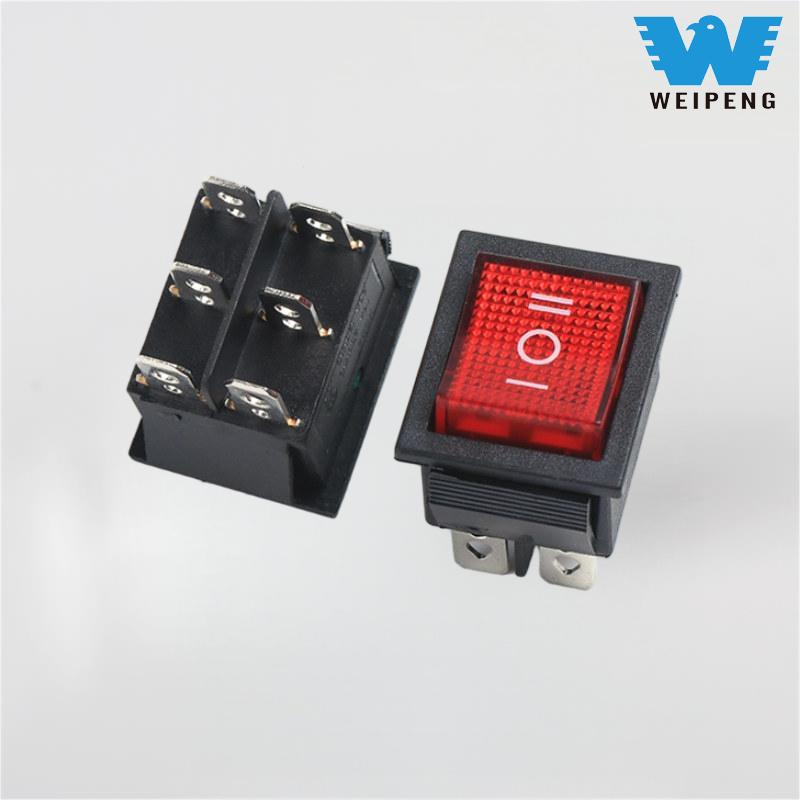Kcd4 aqua Dispensator III-Position VI-pin 16A High Current Rocker Switch