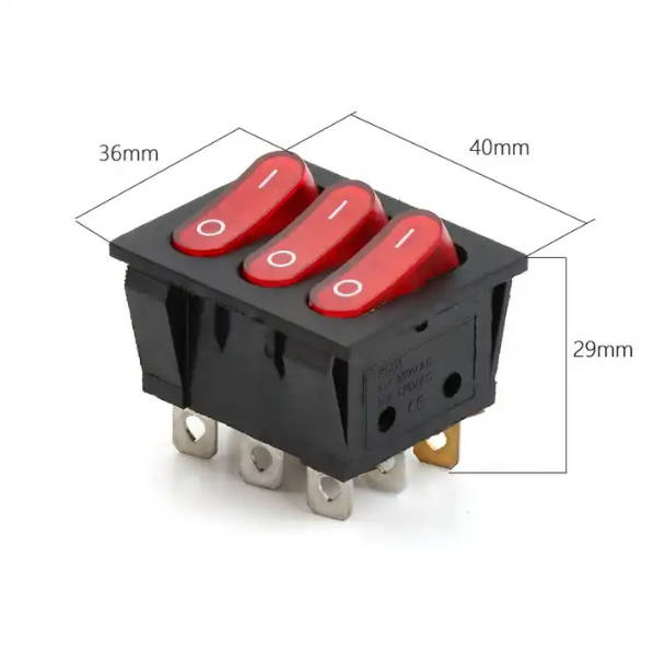 Rocker Switches Illuminated Triple Rocker