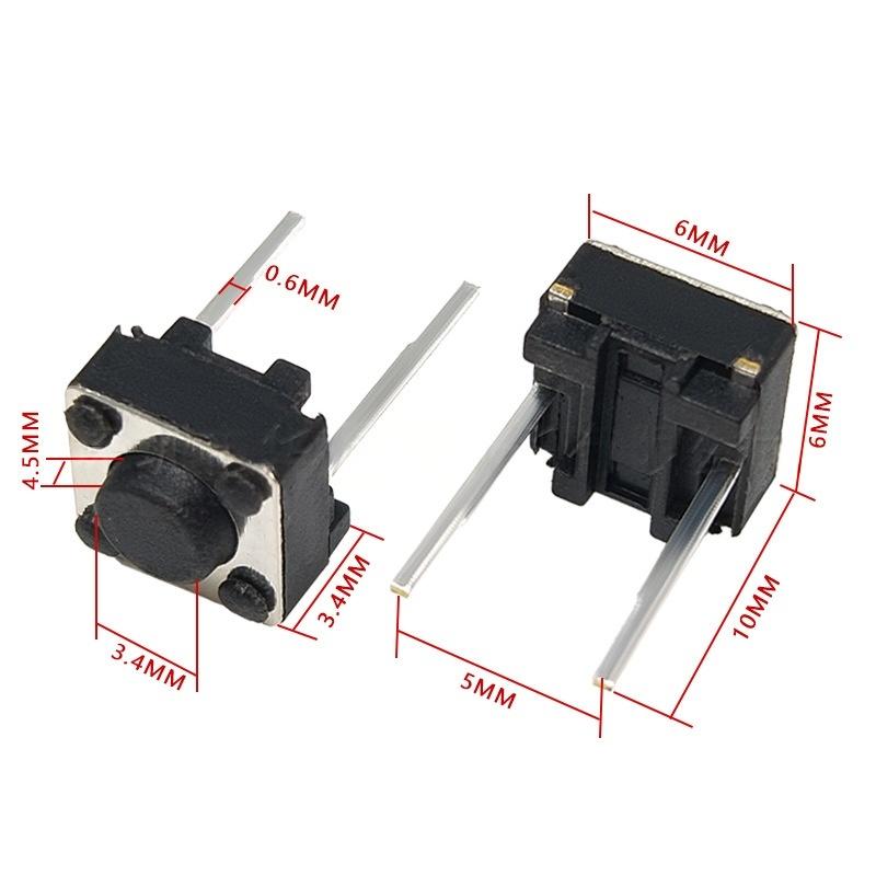 Duo-pin VI * VI * 4.5 Micro Tactile Vertical ventilabis Puga pyga switch