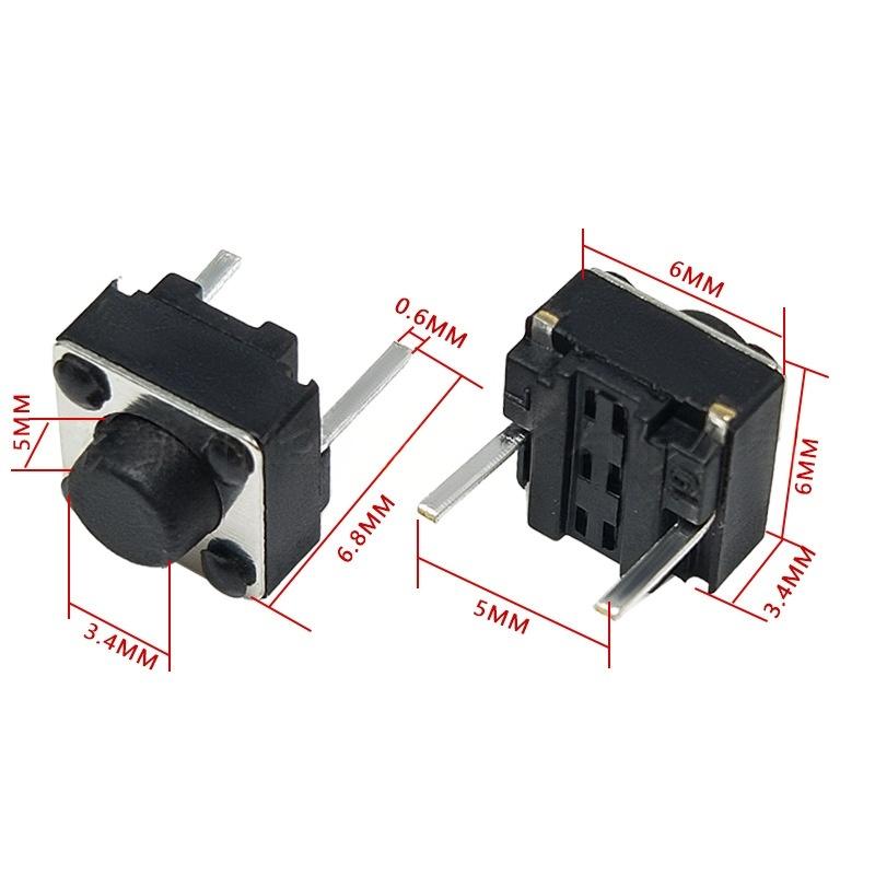 Duo-pin VI * VI * V Micro-Motion Vertical Tactile ventilabis Puga pyga switch
