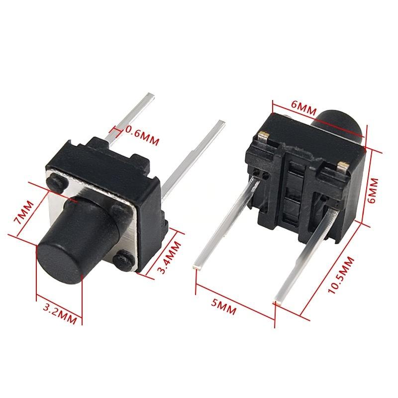 Duo-pin VI * VI * VII Micro-Motion Vertical Tactile ventilabis Puga pyga switch