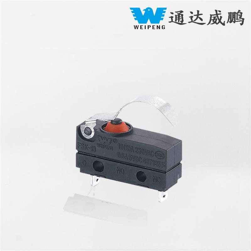 Weipeng 10A incurvatus palpate Latus-Exit Wire IP67 Car Sedes Micro SWITCH PB Manufacturer